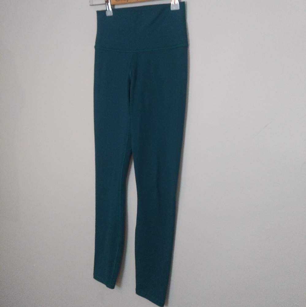 Fabletics High Waisted Solid Powerflex Teal Xxs - image 3